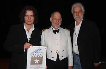 Yuri Shapochka(left), David Brower(right), Hunter Todd - Chairman & Founding Director of WorldFest-Houston (center)